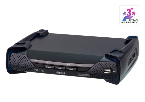 Aten 4K DP Single Display KVM over IP Receiver with Power over Ethernet
