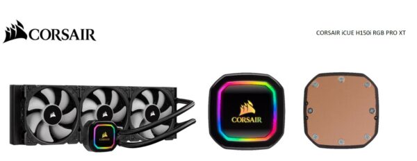 Corsair Hydro H150i RGB PRO XT 360mm Liquid CPU Cooler Triple 120mm ML PWM Fans