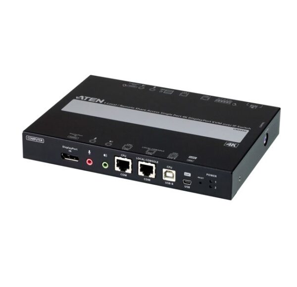 Aten CN9950 1-Local/Remote Share Access Single Port 4K DisplayPort KVM over IP Switch