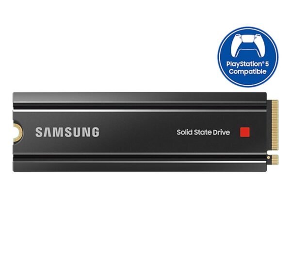 Samsung 980 Pro 1TB Gen4 NVMe SSD with Heatsink 7000MB/s 5000MB/s R/W 1000K/1000K IOPS 600TBW 1.5M Hrs MTBF for PS5 5yrs Wty